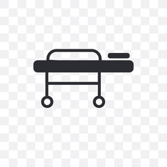 stretcher icon isolated on transparent background. Simple and editable stretcher icons. Modern icon vector illustration.
