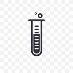 test tube icon isolated on transparent background. Simple and editable test tube icons. Modern icon vector illustration.