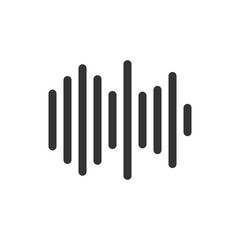 Sound wave icon. Vector illustration, flat design.