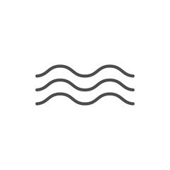 Wave Icon. Vector illustration, flat design.