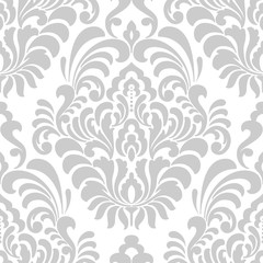 Vector damask seamless pattern element. Classical luxury old fashioned damask ornament, royal victorian seamless texture for wallpapers, textile, wrapping. Exquisite floral baroque template.
