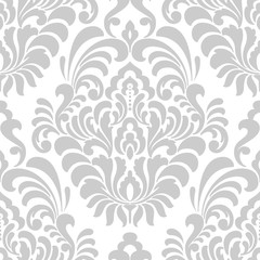 Vector damask seamless pattern element. Classical luxury old fashioned damask ornament, royal victorian seamless texture for wallpapers, textile, wrapping. Exquisite floral baroque template.