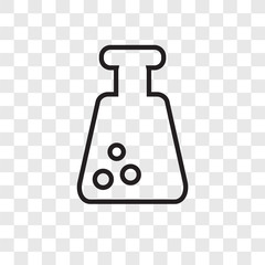 Chemistry vector icon isolated on transparent background, Chemistry logo design