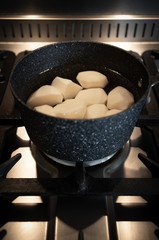 potatoes in pot