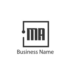 Initial Letter MA Logo Template Design