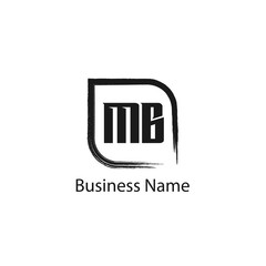 Initial Letter MB Logo Template Design