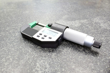  micrometer on a marble board, metrological equipment, measuring instrument