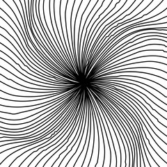 Abstract Warped Black and White Lines Background