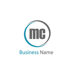 Initial Letter MC Logo Template Design
