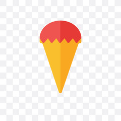 ice cream icon isolated on transparent background. Simple and editable ice cream icons. Modern icon vector illustration.