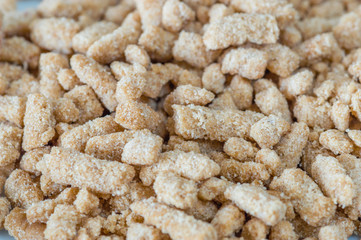 Close-up for Granulated Tea Drink with Lemon Flavour.