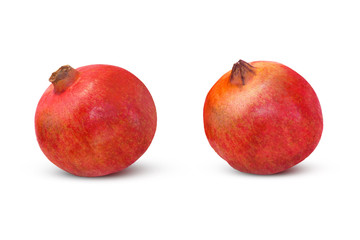 Fresh pomegranate isolated on white background.