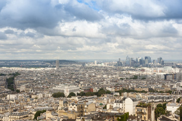 Fototapeta na wymiar Panorama di Parigi vista da Montmartre