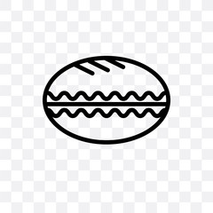 basic burger icon isolated on transparent background. Simple and editable basic burger icons. Modern icon vector illustration.