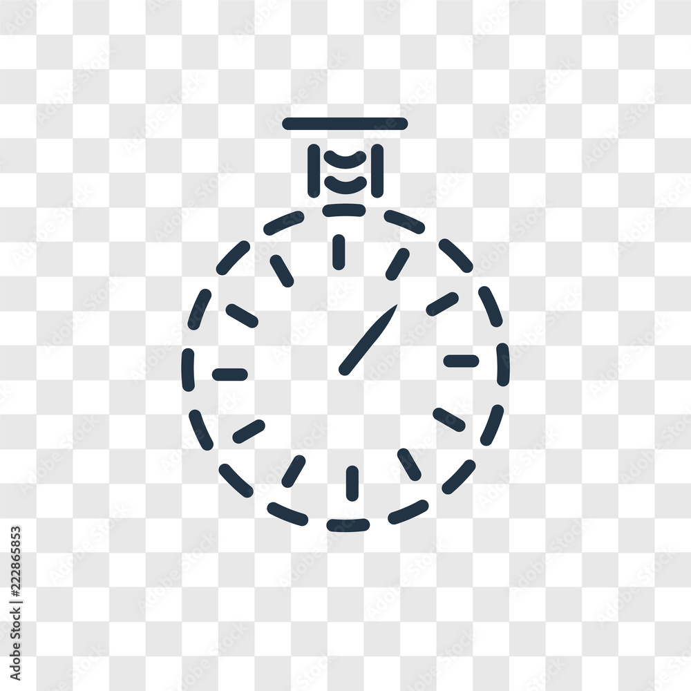 Poster timer vector icon isolated on transparent background, timer logo design