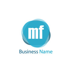 Initial Letter MF Logo Template Design