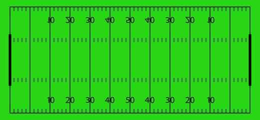 American football field. Vector