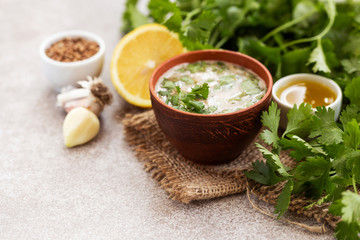 Asian sweet and sour sauce with ingredients