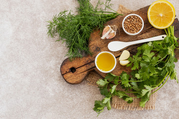 Ingredients for homemade sweet and sour sauce