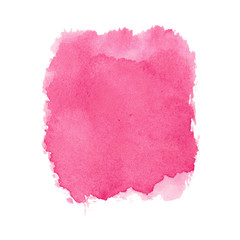 Obraz premium Pink abstract watercolor isolated on white background. Editable design element for banner, poster, cover, brochure, flyer. 