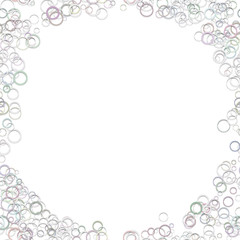 Geometric abstract chaotic circle background - vector graphic design from rings with blank space in the middle