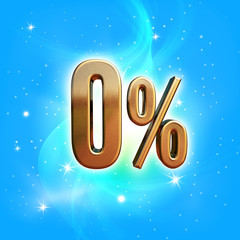 Gold 0 Percent Sign