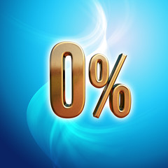 Gold 0 Percent Sign