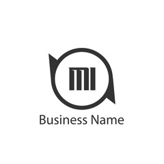 Initial Letter MI Logo Template Design