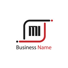 Initial Letter MI Logo Template Design