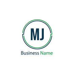 Obraz premium Initial Letter MJ Logo Template Design