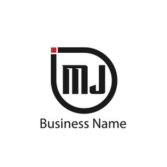 Initial Letter MJ Logo Template Design