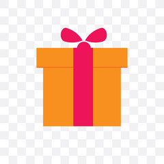 gifts icon isolated on transparent background. Simple and editable gifts icons. Modern icon vector illustration.