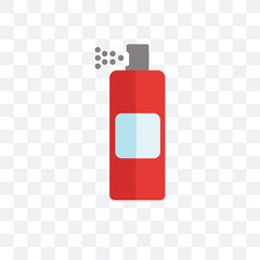 spray icon isolated on transparent background. Simple and editable spray icons. Modern icon vector illustration.