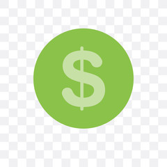 cash icon isolated on transparent background. Simple and editable cash icons. Modern icon vector illustration.
