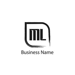 Initial Letter ML Logo Template Design