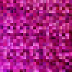 Gradient abstract square background - digital mosaic vector graphic design from squares in purple tones