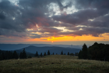 Germany, Black forest sunrise