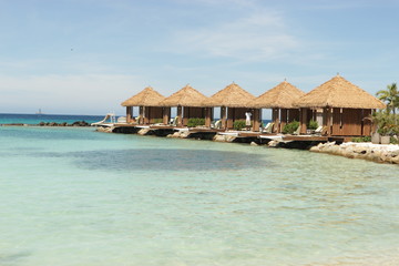 Cabanas com vista para o mar