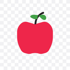 apples icon isolated on transparent background. Simple and editable apples icons. Modern icon vector illustration.