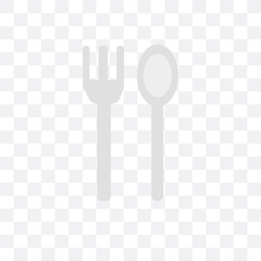 fork icon isolated on transparent background. Simple and editable fork icons. Modern icon vector illustration.