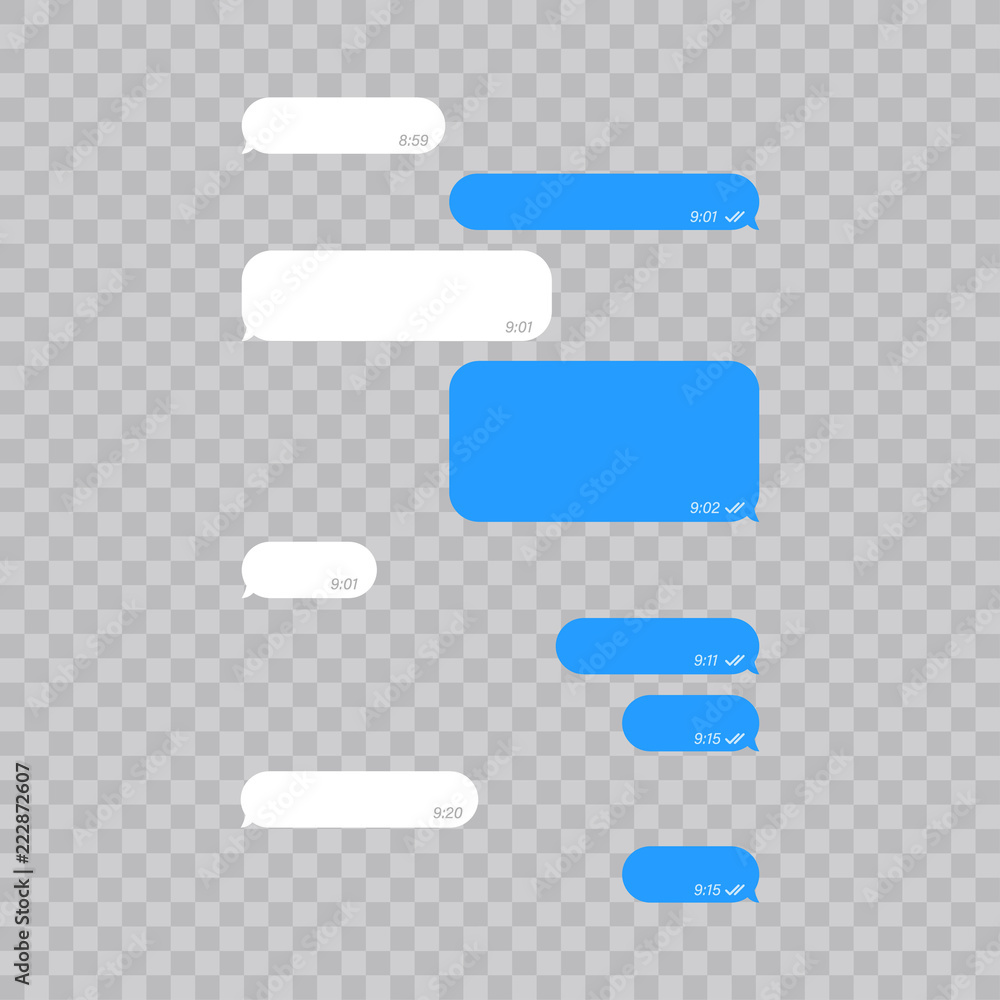 Poster message bubbles chat vector. vector template of message bubbles chat boxes icons.