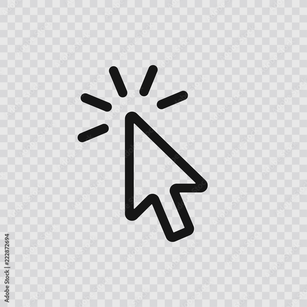 Poster computer mouse click cursor gray arrow icons set and loading icons. cursor icon. vector illustration