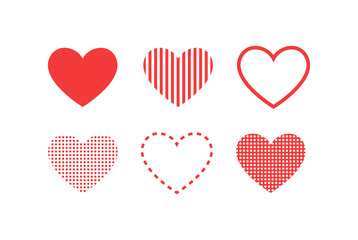 Like and Heart icon. Live stream video, chat, likes. Social nets like red heart web buttons isolated on white background. Vector illustaration.