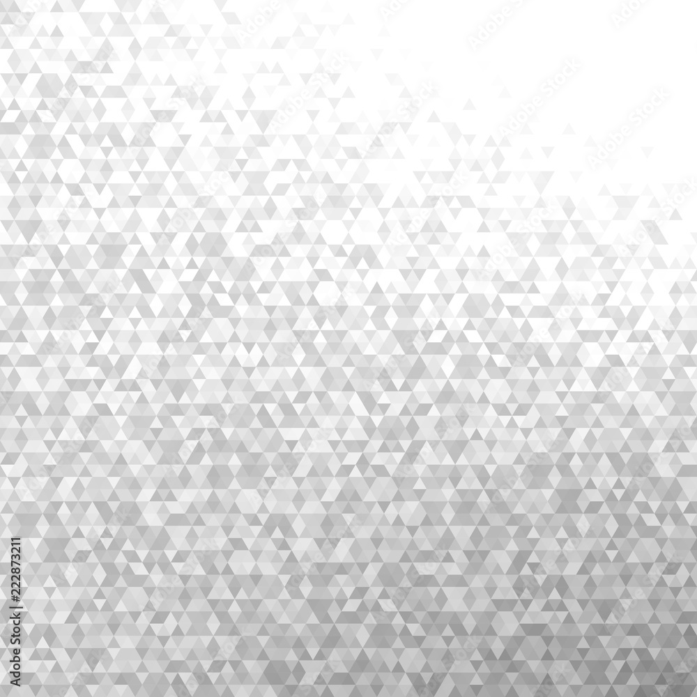 Poster abstract mosaic triangle tile pattern background - modern polygon vector graphic design from grey re