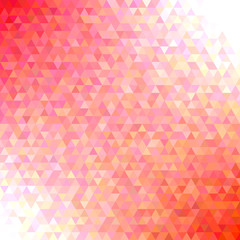 Fototapeta premium Abstract mosaic triangle tile pattern background - modern polygon vector graphic design from regular triangles in red tones