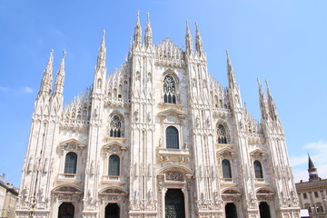 Fototapeta premium La magnifique cathédrale de la Nativité-de-la-Sainte-Vierge de Milan, Italie 