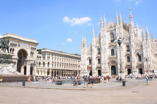 La magnifique cathédrale de la Nativité-de-la-Sainte-Vierge de Milan, Italie

