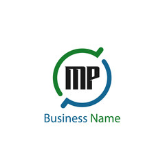 Initial Letter MP Logo Template Design