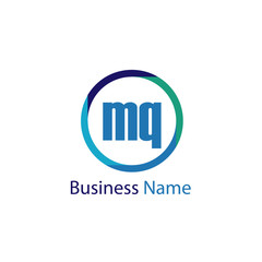 Initial Letter MQ Logo Template Design