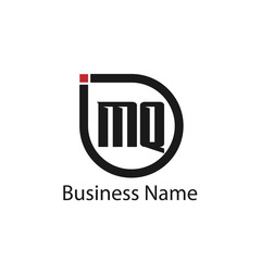 Initial Letter MQ Logo Template Design